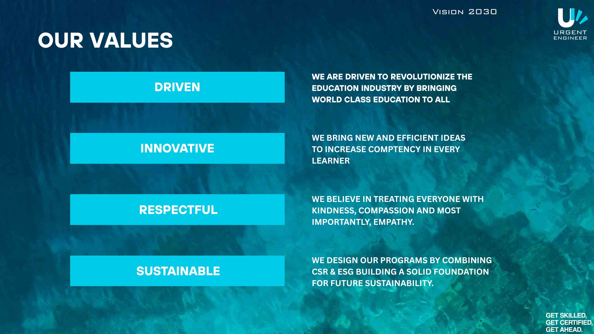 Urgent Engineer values